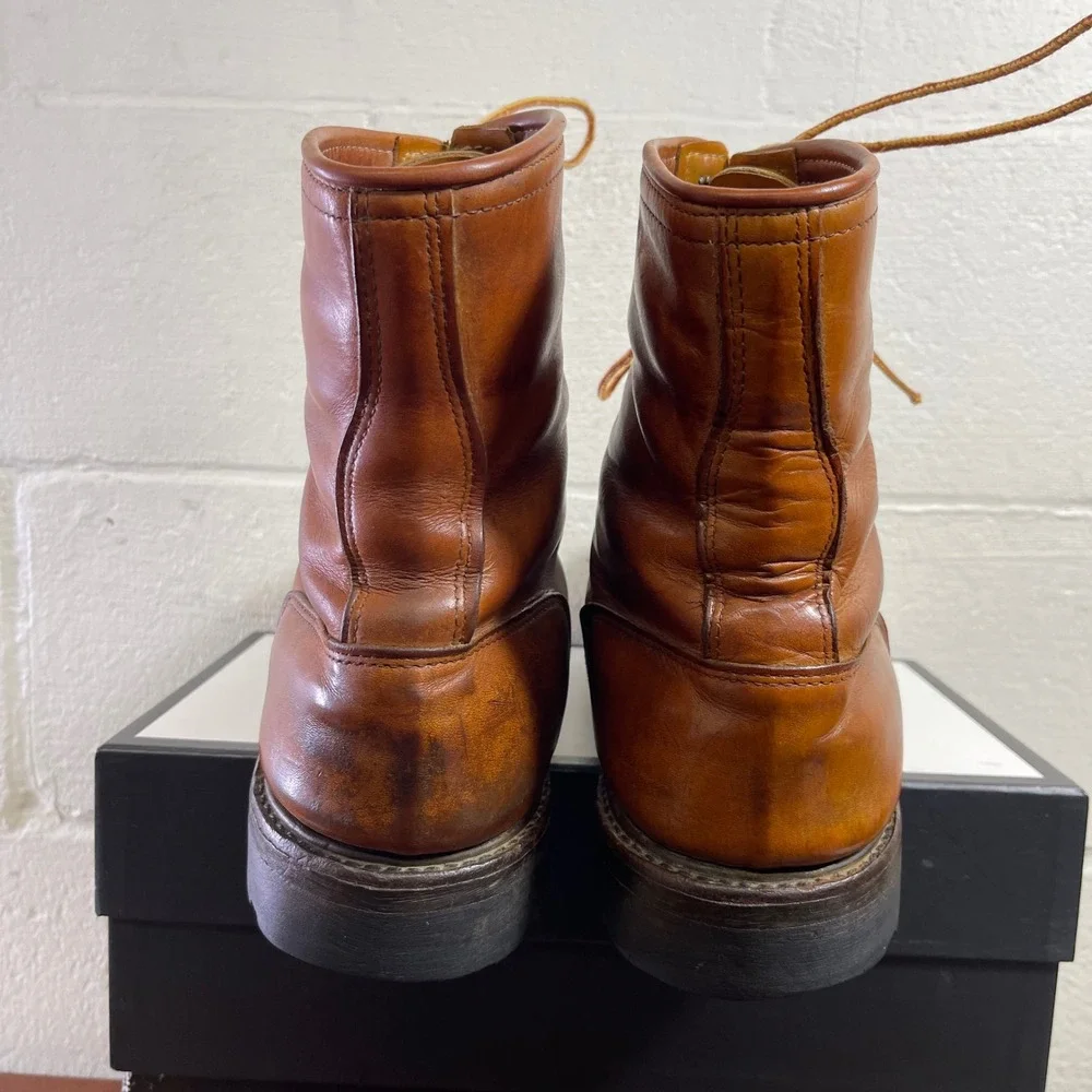 Vintage 1970s‎ REI Red Wing Hunting Boots Brown Lace Up Lug Sole F07188 Size 12
